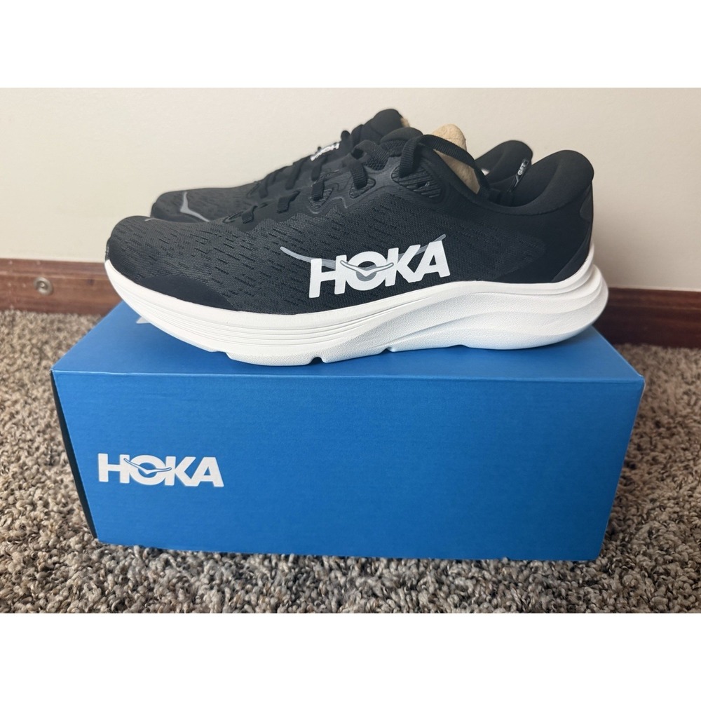 Hoka One One Solimar 2 Black/White Running Shoe's Men's Size 9.5D 1171852BWHT